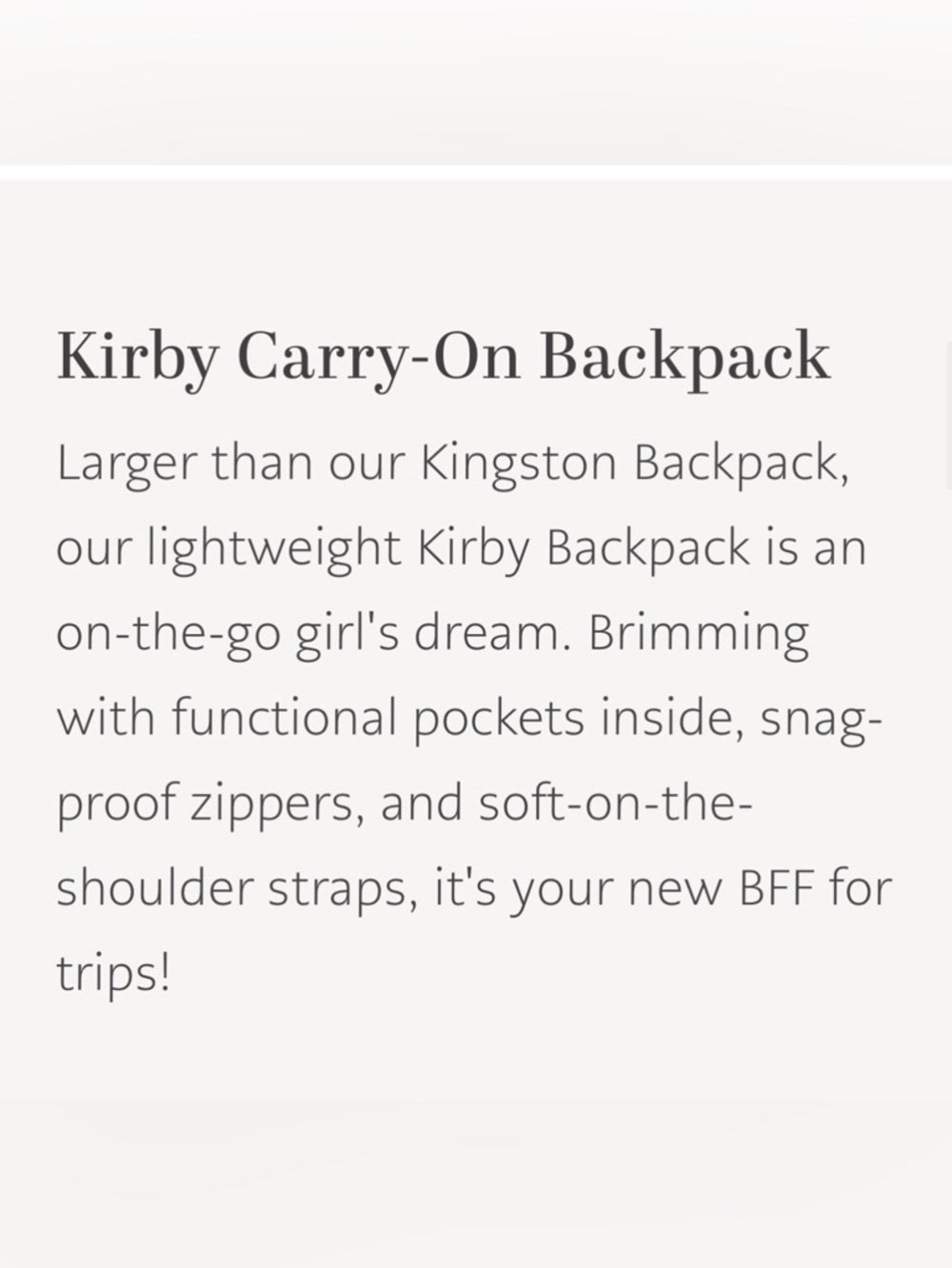 Brighton Kirby Carry on Backpack - Picture 2 of 7